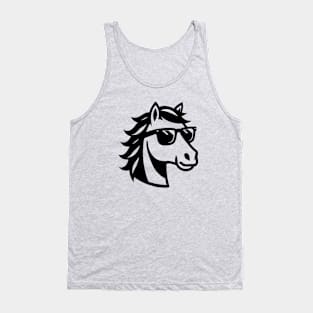 Horse Wearing Sunglasses Tank Top